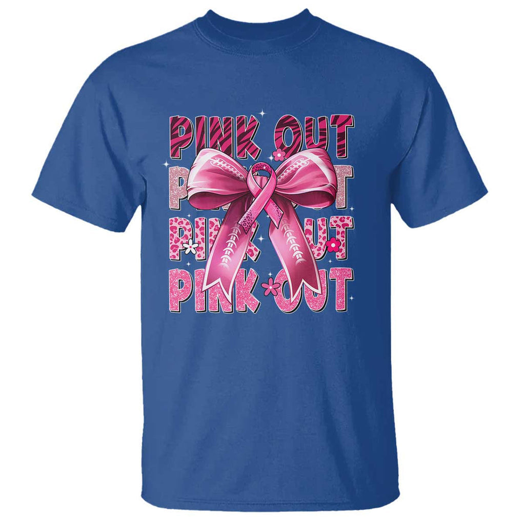 Football Pink Out Breast Cancer Awareness T Shirt Coquette Football TS10 Royal Blue Print Your Wear