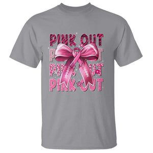 Football Pink Out Breast Cancer Awareness T Shirt Coquette Football TS10 Sport Gray Print Your Wear