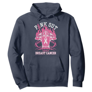 Tackle Football Breast Cancer Awareness Hoodie Pink Out Ribbon TS10 Navy Print Your Wear