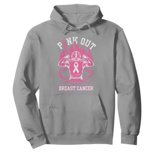 Tackle Football Breast Cancer Awareness Hoodie Pink Out Ribbon TS10 Sport Gray Print Your Wear
