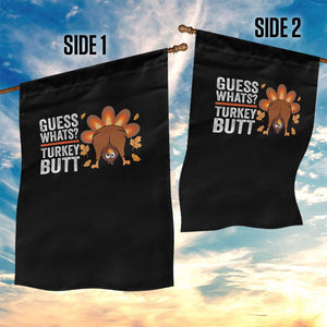 Funny Thanksgiving Garden Flag Guess What Turkey Butt Retro TS10 Print Your Wear