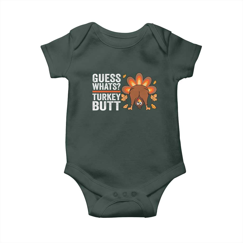 Funny Thanksgiving Baby Onesie Guess What Turkey Butt Retro TS10 Print Your Wear