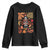 Thanksgiving Turkey And Touchdowns Football Youth Sweatshirt Boho Floral Game Day Fall Vibes TS10 Black Print Your Wear