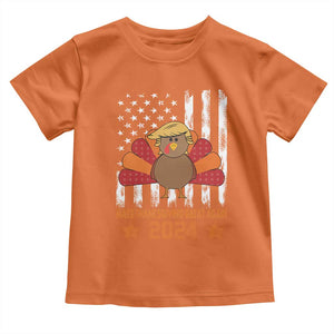 Funny Thanksgiving Trump 2024 Baby Shirt USA Make Thanksgivings Great Again Turkey Fall Autumn Season TS10 Orange Print Your Wear