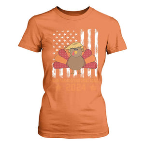 Funny Thanksgiving Trump 2024 T Shirt For Women USA Make Thanksgivings Great Again Turkey Fall Autumn Season TS10 Orange Print Your Wear