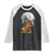 Bigfoot Pilgrim Turkey Pumpkin Thanksgiving Day Raglan Shirt Sasquatch TS10 Black White Print Your Wear