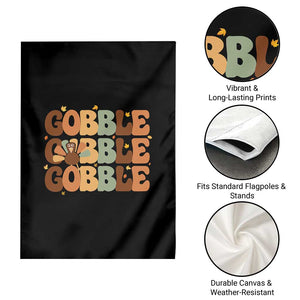 Thanksgiving Gobble Garden Flag Fall Turkey Thankful Vibes TS10 Print Your Wear