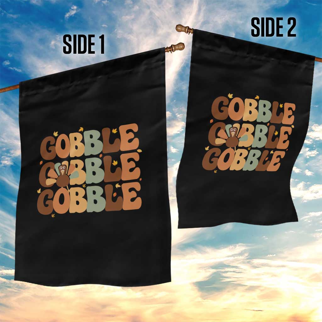 Thanksgiving Gobble Garden Flag Fall Turkey Thankful Vibes TS10 Print Your Wear