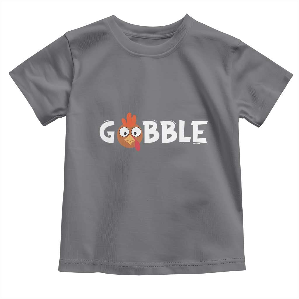 Funny Thanksgiving Turkey Baby Shirt Gobble Family Fall Autumn Season TS10 Charcoal Print Your Wear
