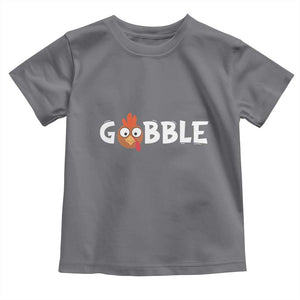 Funny Thanksgiving Turkey Baby Shirt Gobble Family Fall Autumn Season TS10 Charcoal Print Your Wear