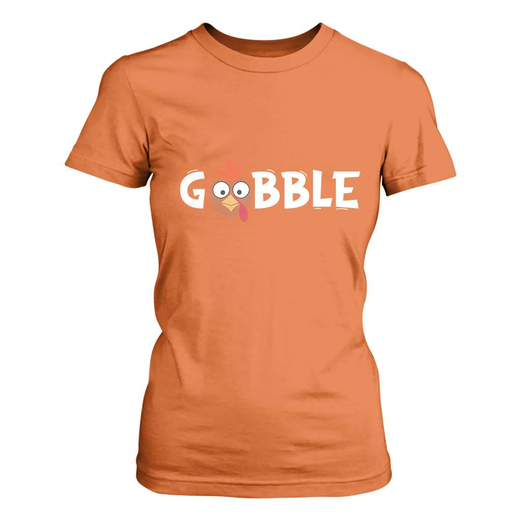 Funny Thanksgiving Turkey T Shirt For Women Gobble Family Fall Autumn Season TS10 Orange Print Your Wear