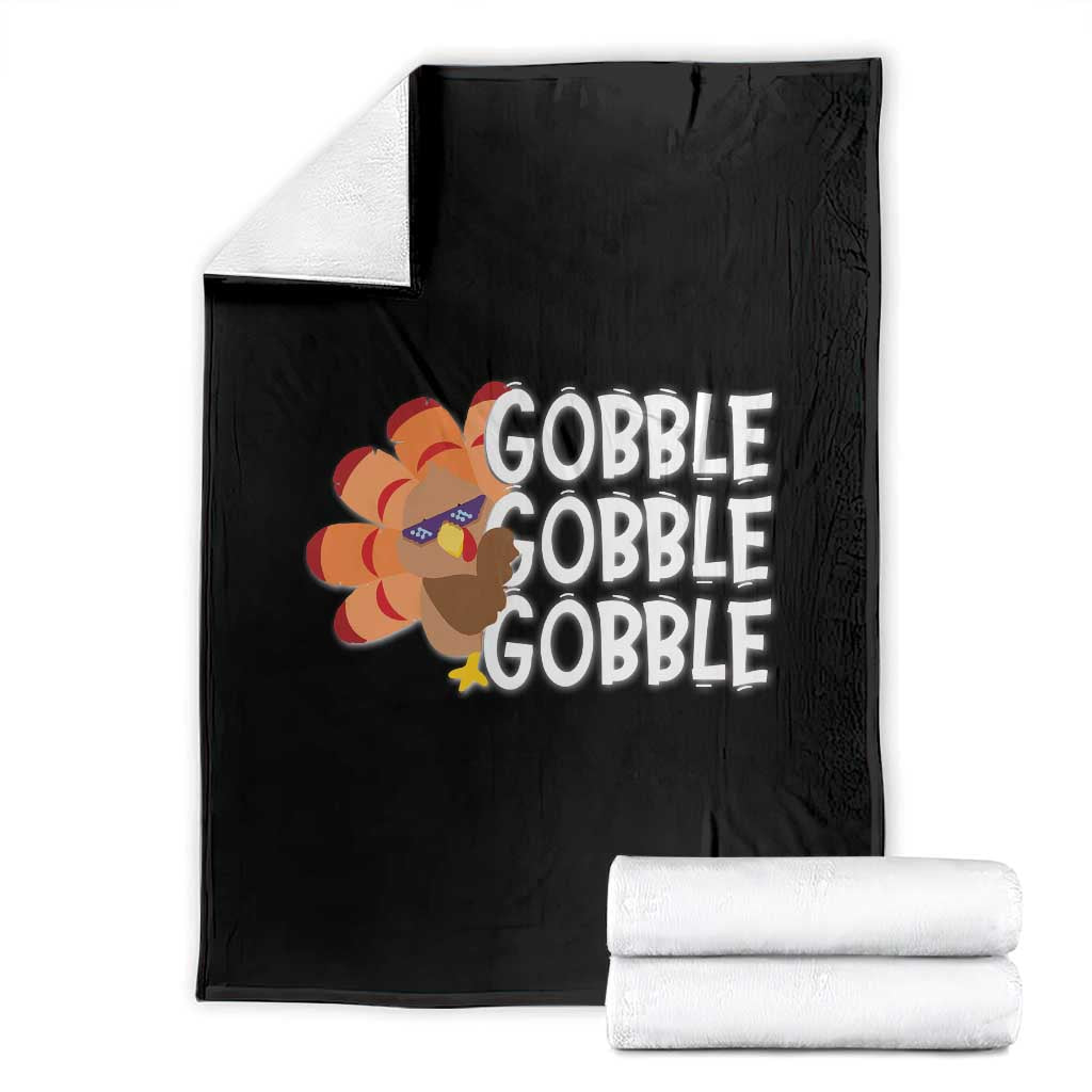 Thanksgiving Gobble Throw Blanket Turkey Day Thanksgiving Family TS10 Black Print Your Wear
