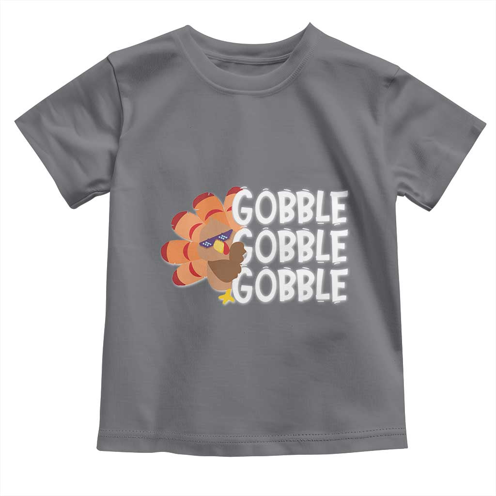Thanksgiving Gobble Baby Shirt Turkey Day Thanksgiving Family TS10 Charcoal Print Your Wear