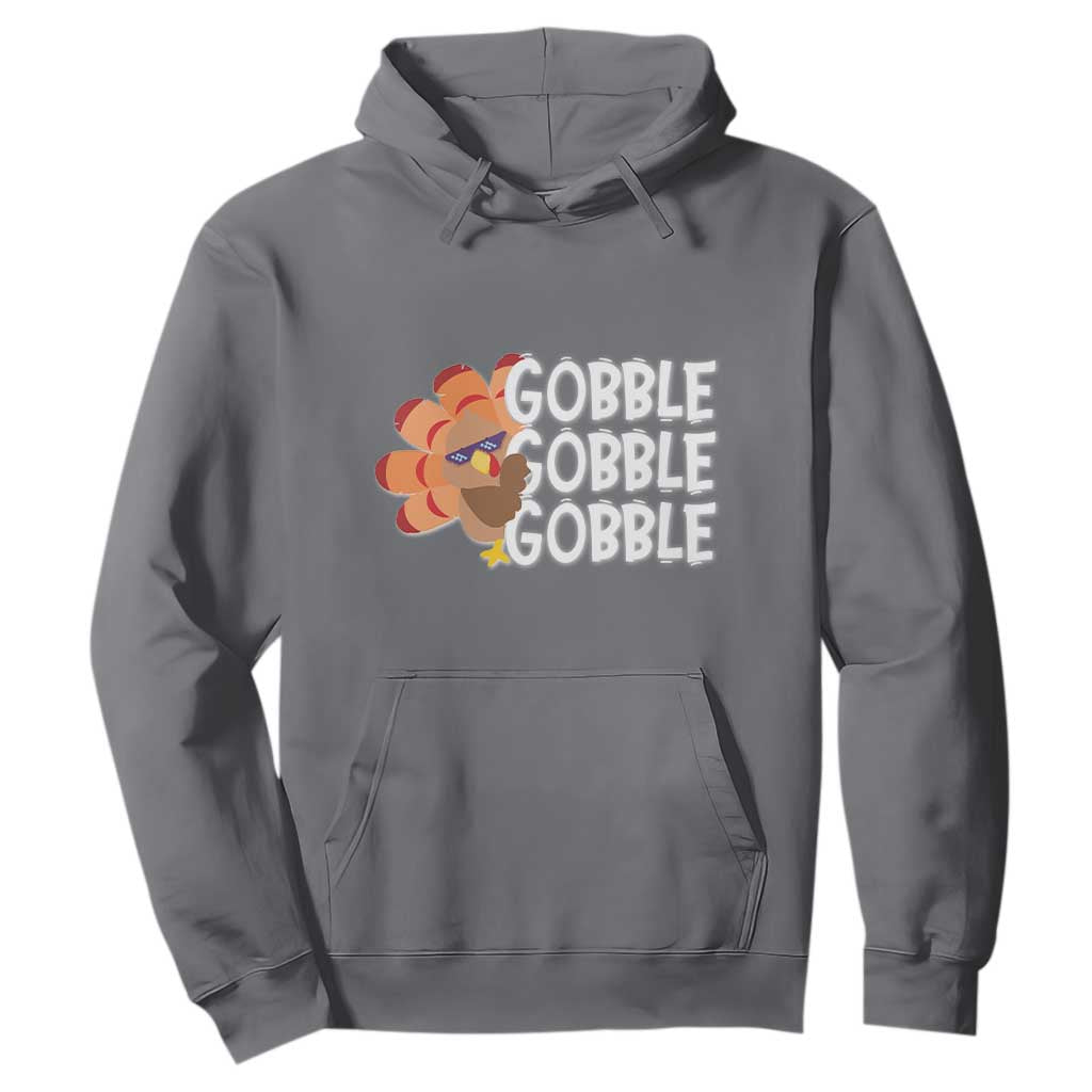 Thanksgiving Gobble Hoodie Turkey Day Thanksgiving Family TS10 Charcoal Print Your Wear