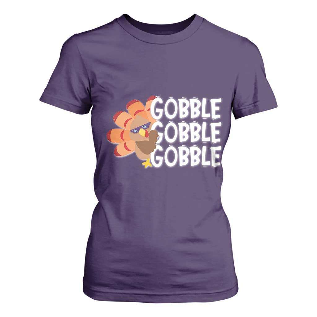 Thanksgiving Gobble T Shirt For Women Turkey Day Thanksgiving Family TS10 Purple Print Your Wear