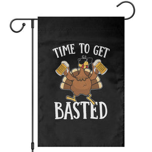 Funny Beer Thanksgiving Turkey Garden Flag Time To Get Basted TS10 Black Print Your Wear