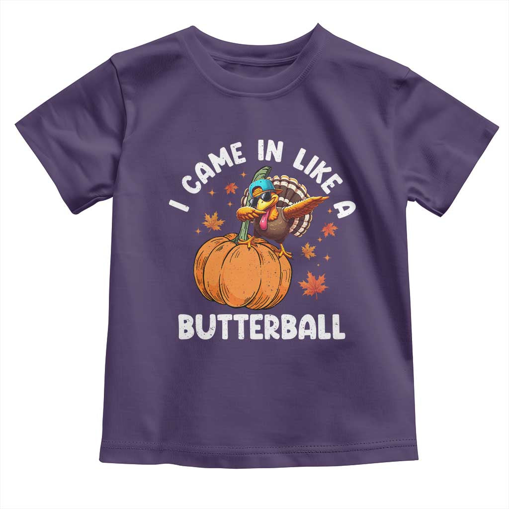 Funny Thanksgiving Turkey Baby Shirt Came In Like A Butterball TS10 Purple Print Your Wear