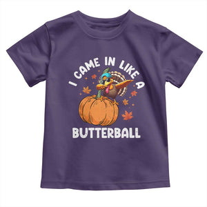 Funny Thanksgiving Turkey Baby Shirt Came In Like A Butterball TS10 Purple Print Your Wear