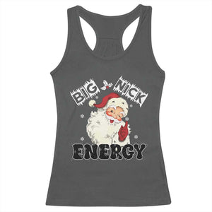 Christmas Santa Racerback Tank Top Big Nick Energy Vintage Holiday TS10 Dark Heather Print Your Wear