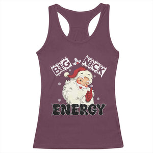 Christmas Santa Racerback Tank Top Big Nick Energy Vintage Holiday TS10 Maroon Print Your Wear
