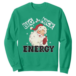 Christmas Santa Sweatshirt Big Nick Energy Vintage Holiday TS10 Irish Green Print Your Wear