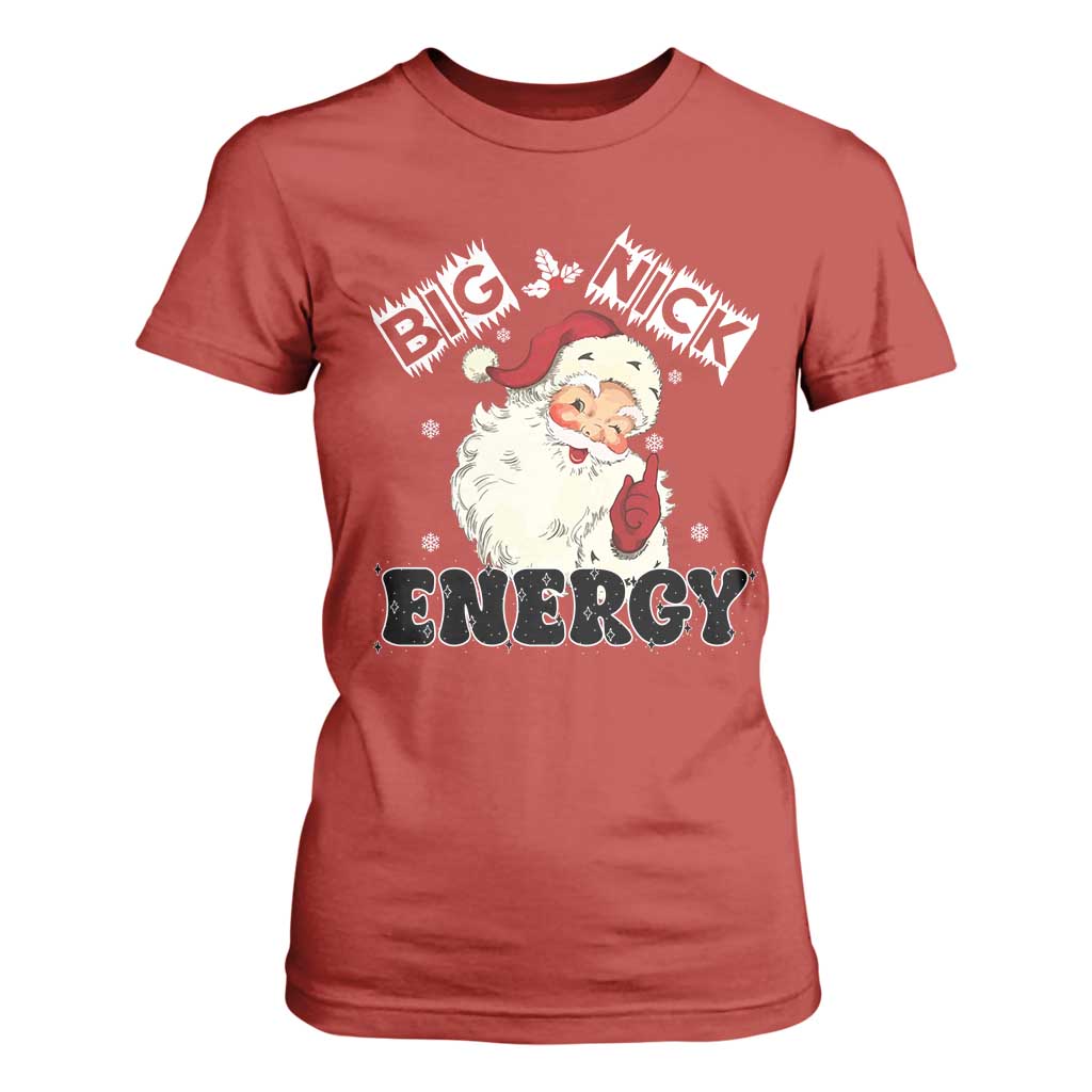 Christmas Santa T Shirt For Women Big Nick Energy Vintage Holiday TS10 Red Print Your Wear