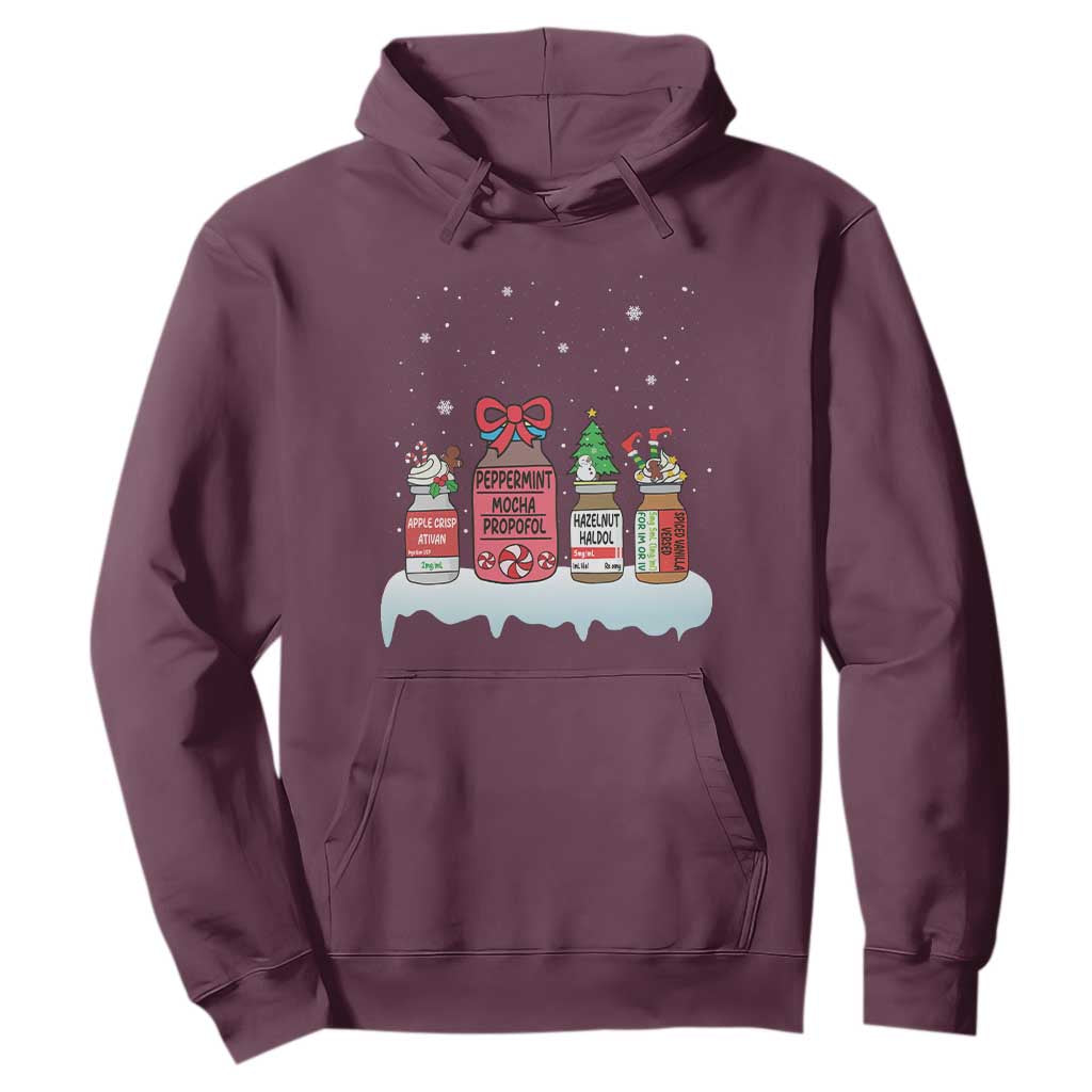 Nurse Christmas Hoodie Funny Nursing Nurse RN LPN NP Doctor Nicu TS10 Maroon Print Your Wear