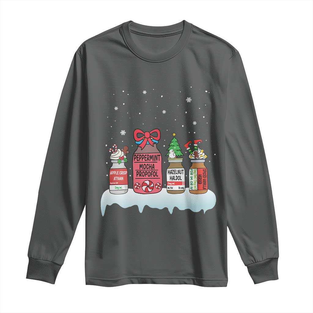 Nurse Christmas Long Sleeve Shirt Funny Nursing Nurse RN LPN NP Doctor Nicu TS10 Dark Heather Print Your Wear