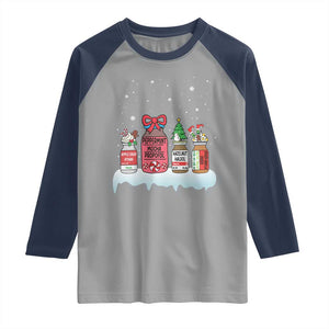 Nurse Christmas Raglan Shirt Funny Nursing Nurse RN LPN NP Doctor Nicu TS10 Sport Gray Navy Print Your Wear