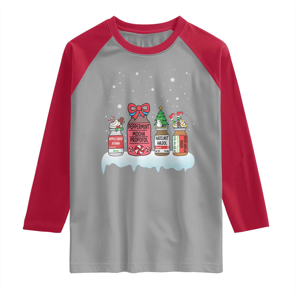 Nurse Christmas Raglan Shirt Funny Nursing Nurse RN LPN NP Doctor Nicu TS10 Sport Gray Red Print Your Wear