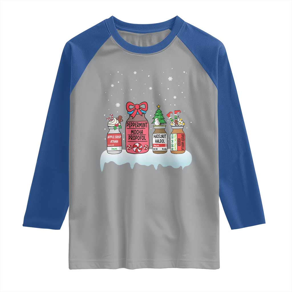 Nurse Christmas Raglan Shirt Funny Nursing Nurse RN LPN NP Doctor Nicu TS10 Sport Gray Royal Print Your Wear