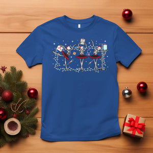 Skeleton Nurse Christmas T Shirt Ballerinas Ballet Dance Xmas Lights TS10 Royal Blue Print Your Wear