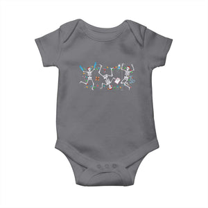 Skeleton Nurse Christmas Baby Onesie Funny Hip Hop Dancing Registered Nurse Xmas Lights TS10 Charcoal Print Your Wear