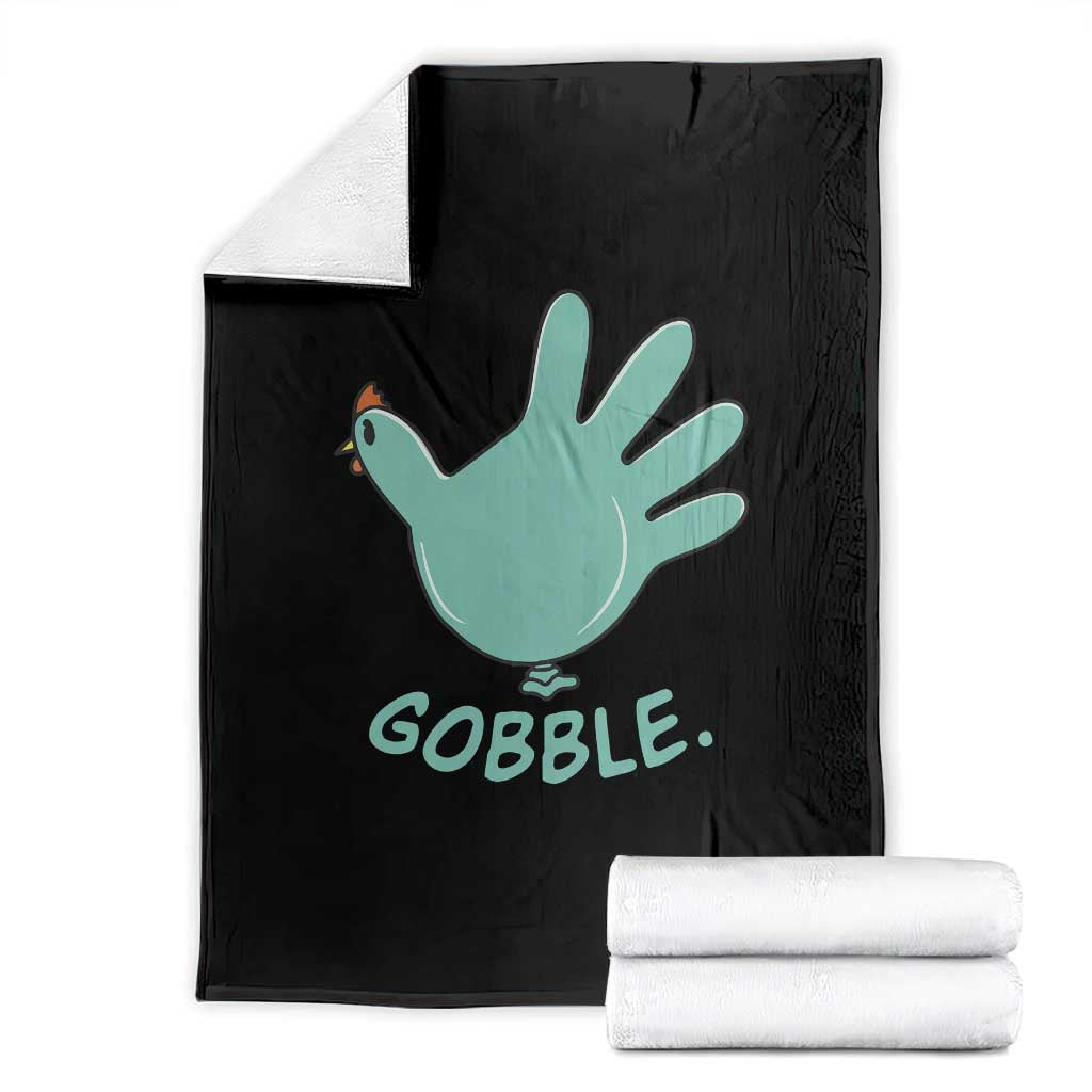 Thanksgiving Nurse Turkey Throw Blanket Turkey Glove Cute Thanksgiving Thankful Nurse Medical Assistant TS10 Black Print Your Wear