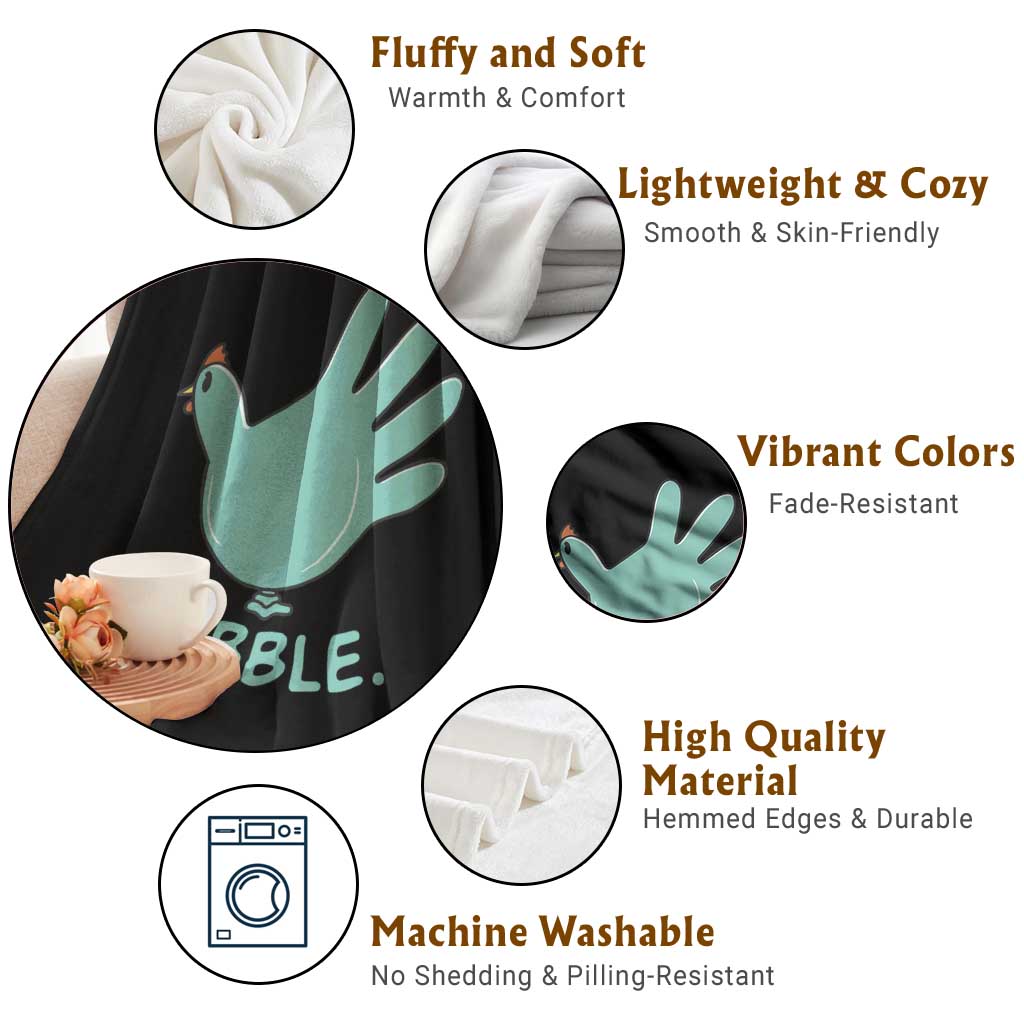 Thanksgiving Nurse Turkey Throw Blanket Turkey Glove Cute Thanksgiving Thankful Nurse Medical Assistant TS10 Print Your Wear