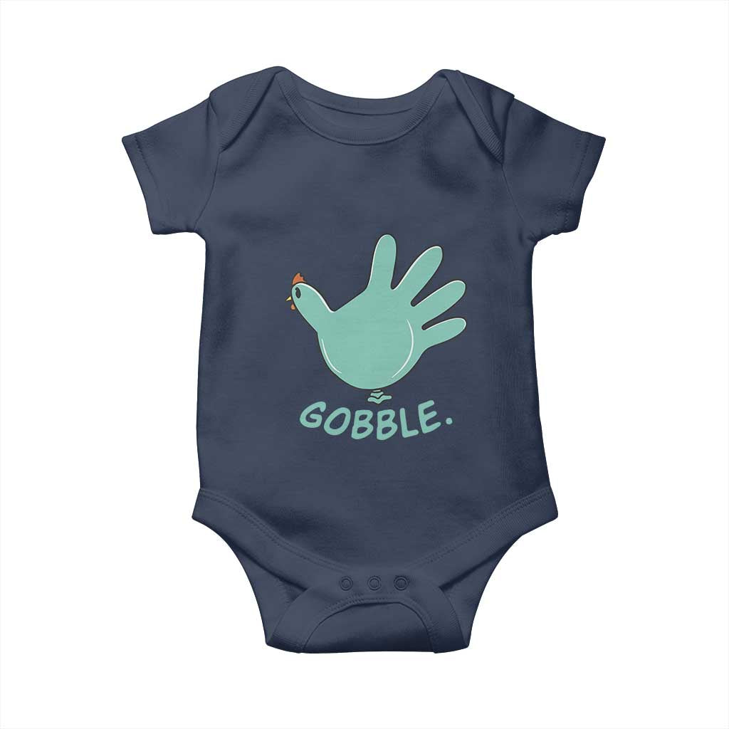 Thanksgiving Nurse Turkey Baby Onesie Turkey Glove Cute Thanksgiving Thankful Nurse Medical Assistant TS10 Navy Print Your Wear