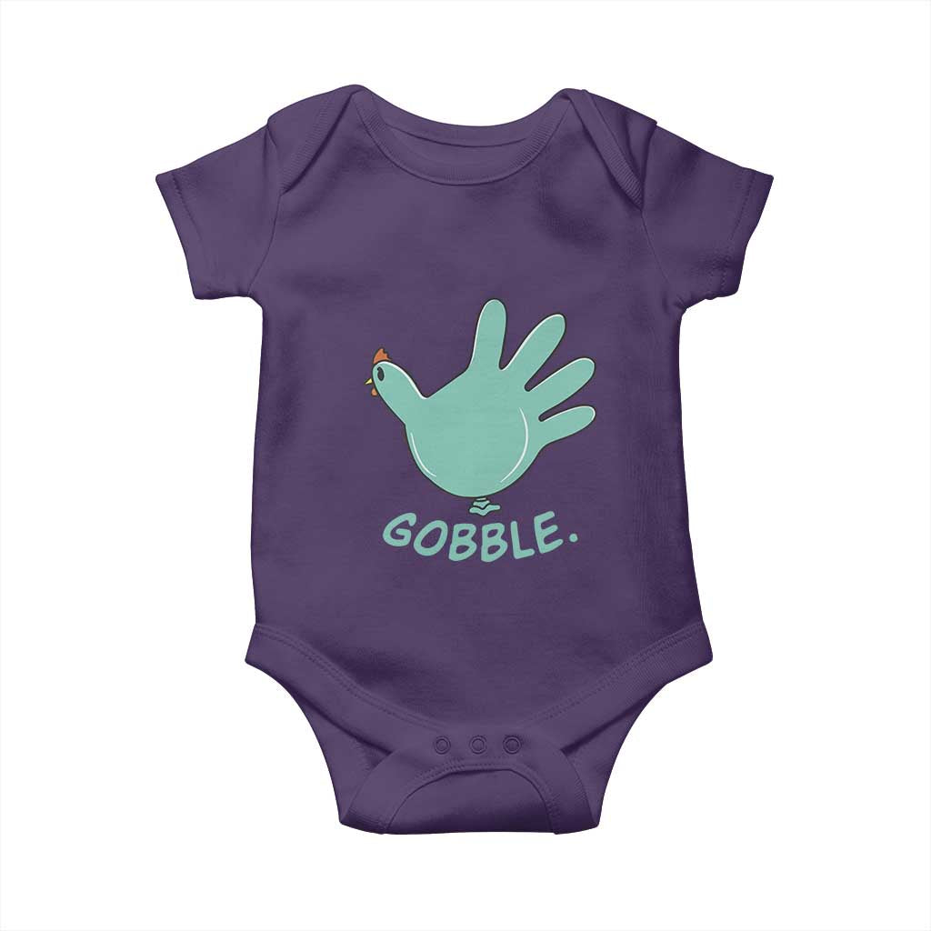 Thanksgiving Nurse Turkey Baby Onesie Turkey Glove Cute Thanksgiving Thankful Nurse Medical Assistant TS10 Purple Print Your Wear