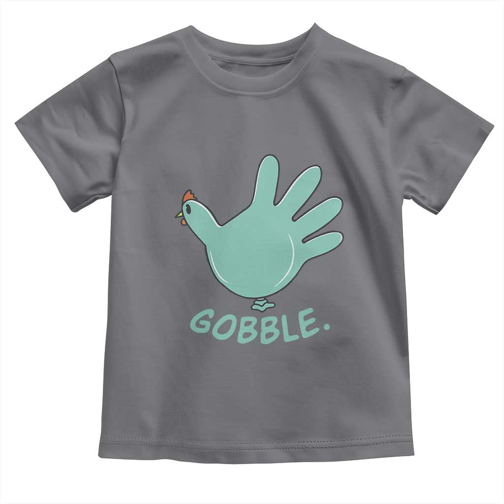 Thanksgiving Nurse Turkey Baby Shirt Turkey Glove Cute Thanksgiving Thankful Nurse Medical Assistant TS10 Charcoal Print Your Wear