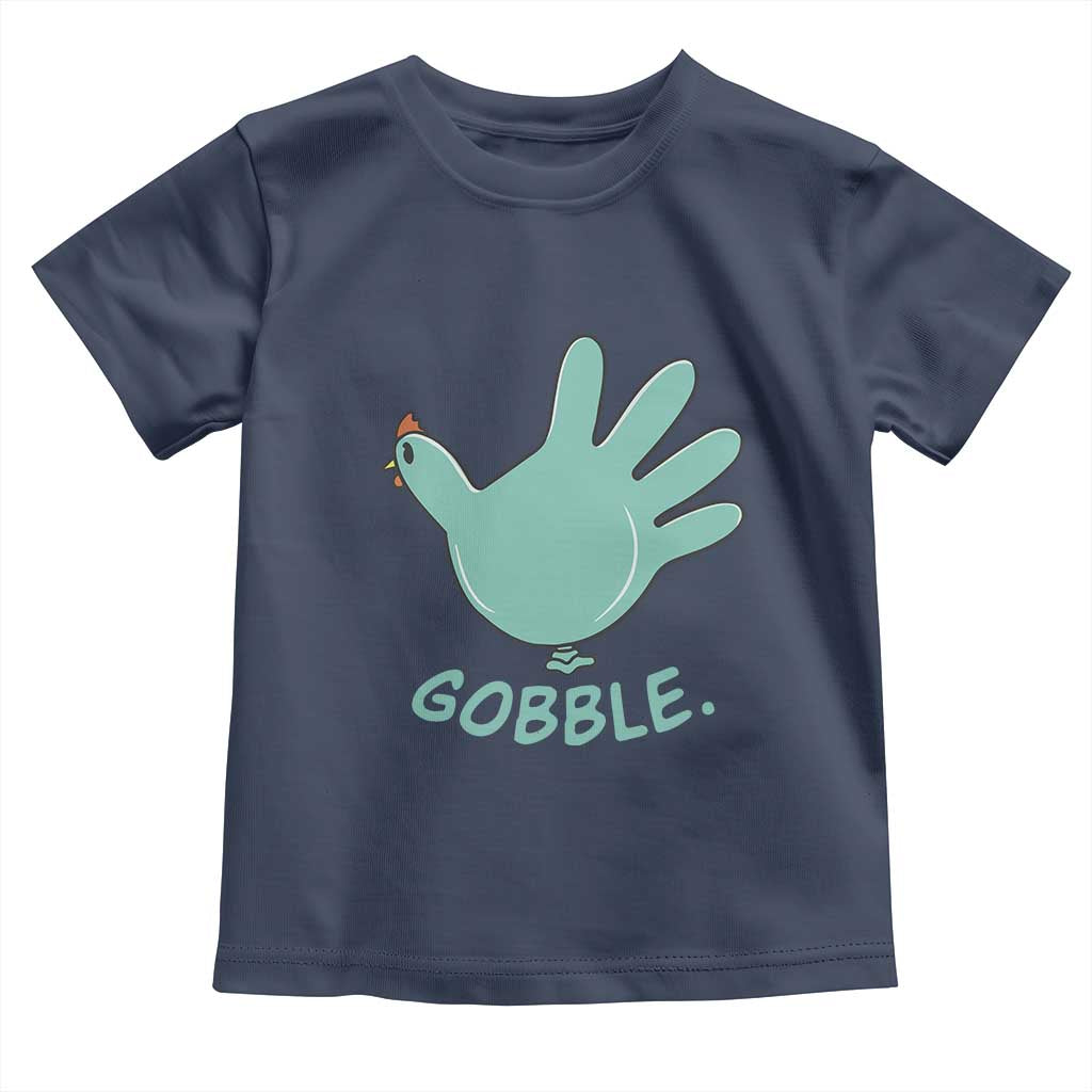 Thanksgiving Nurse Turkey Baby Shirt Turkey Glove Cute Thanksgiving Thankful Nurse Medical Assistant TS10 Navy Print Your Wear