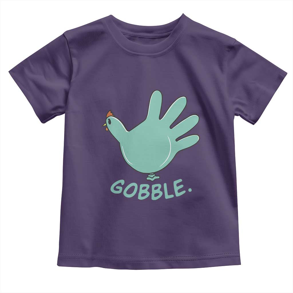Thanksgiving Nurse Turkey Baby Shirt Turkey Glove Cute Thanksgiving Thankful Nurse Medical Assistant TS10 Purple Print Your Wear