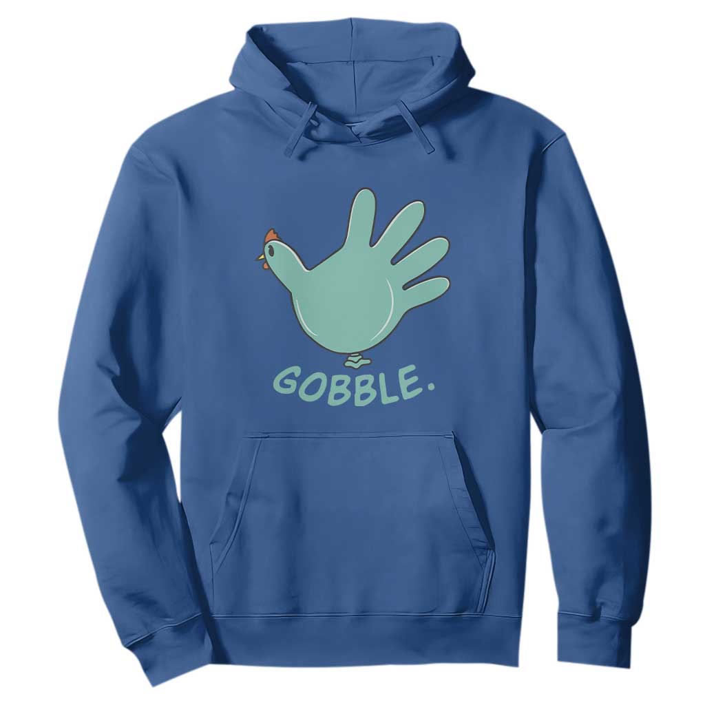 Thanksgiving Nurse Turkey Hoodie Turkey Glove Cute Thanksgiving Thankful Nurse Medical Assistant TS10 Royal Blue Print Your Wear