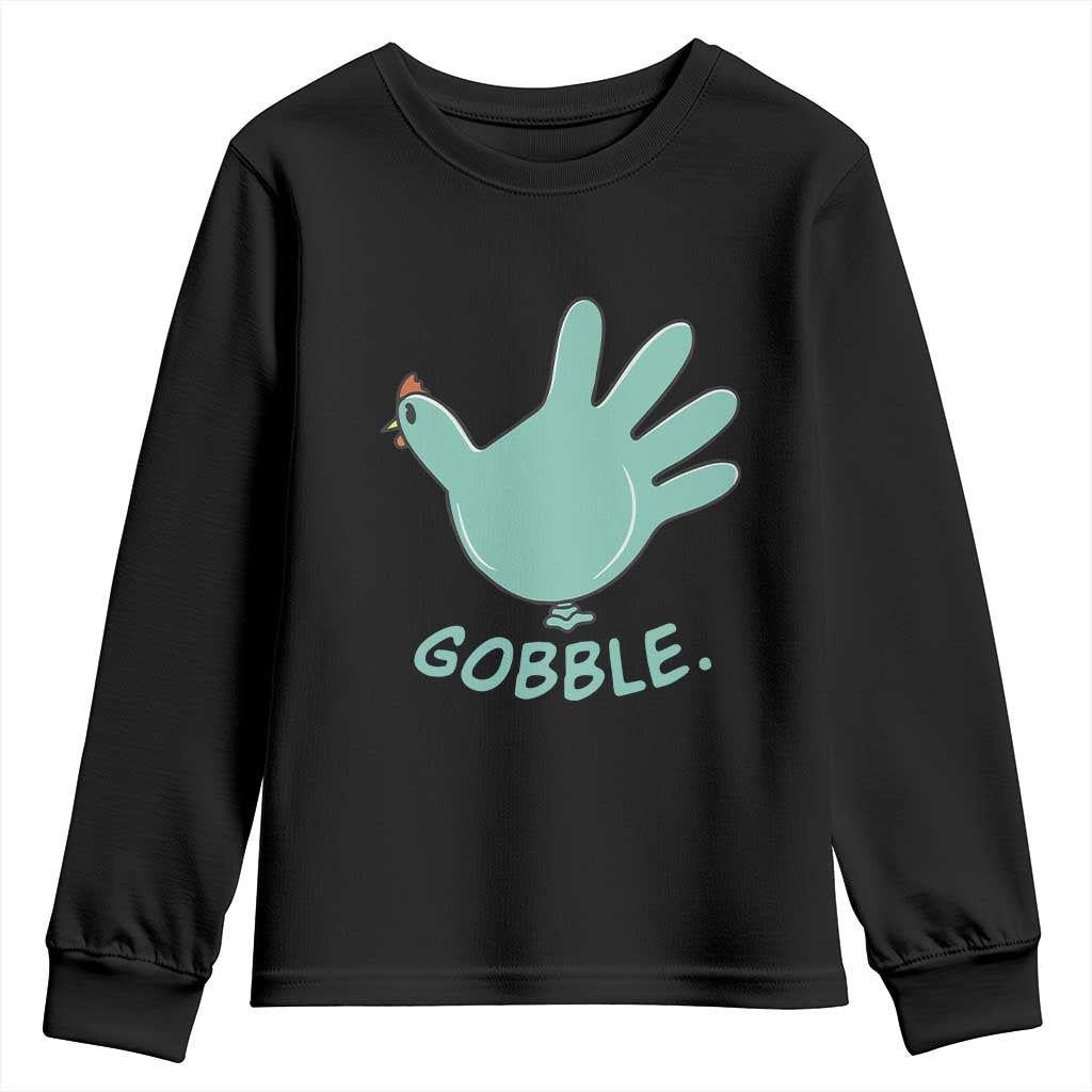 Thanksgiving Nurse Turkey Youth Sweatshirt Turkey Glove Cute Thanksgiving Thankful Nurse Medical Assistant TS10 Black Print Your Wear