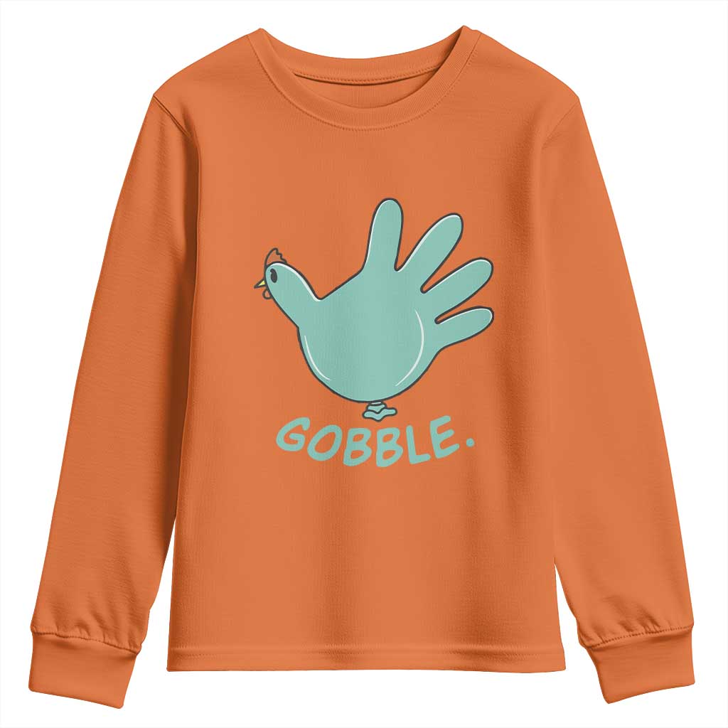 Thanksgiving Nurse Turkey Youth Sweatshirt Turkey Glove Cute Thanksgiving Thankful Nurse Medical Assistant TS10 Orange Print Your Wear
