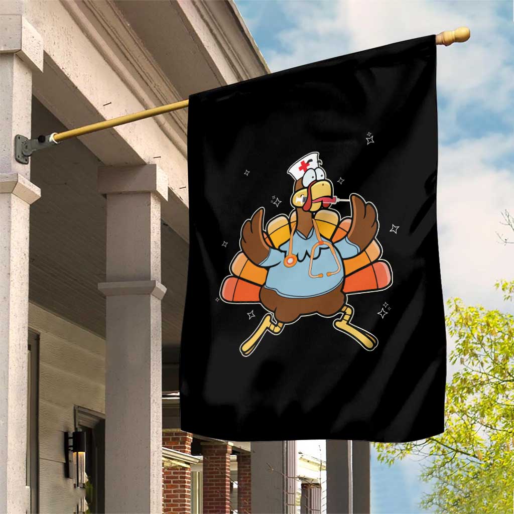 Thanksgiving Nurse Turkey Garden Flag Funny Nursing Student Gift Thankful Nurse Medical Assistant TS10 Print Your Wear