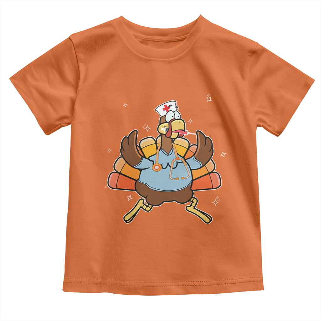 Thanksgiving Nurse Turkey Baby Shirt Funny Nursing Student Gift Thankful Nurse Medical Assistant TS10 Orange Print Your Wear