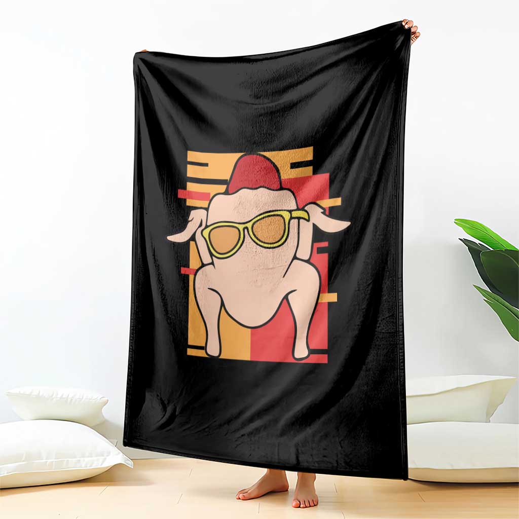 Turkey Thanksgiving Throw Blanket Funny Fall TS10 Print Your Wear