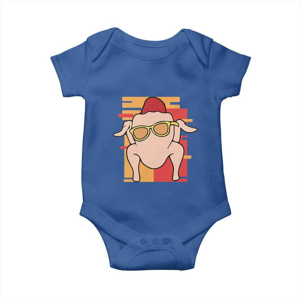 Turkey Thanksgiving Baby Onesie Funny Fall TS10 Royal Blue Print Your Wear