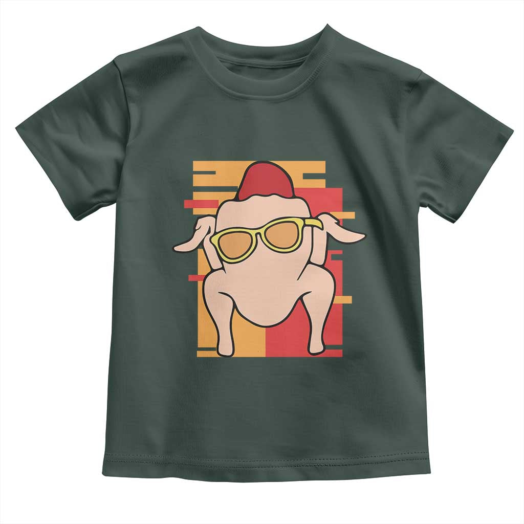 Turkey Thanksgiving Baby Shirt Funny Fall TS10 Dark Forest Green Print Your Wear