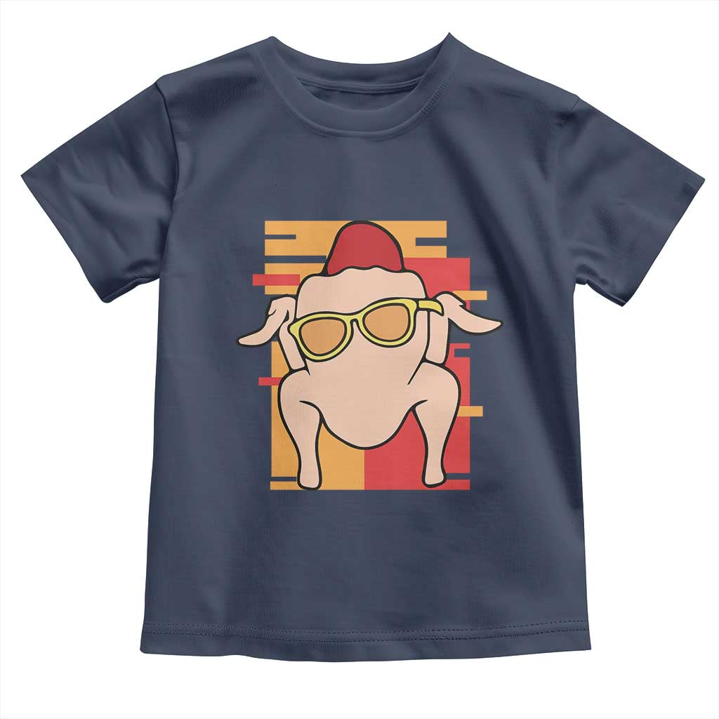 Turkey Thanksgiving Baby Shirt Funny Fall TS10 Navy Print Your Wear