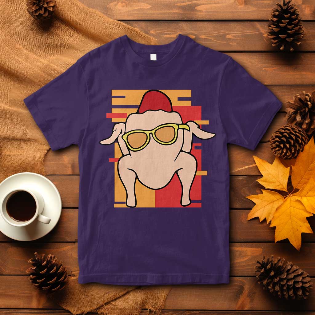Turkey Thanksgiving T Shirt Funny Fall TS10 Purple Print Your Wear